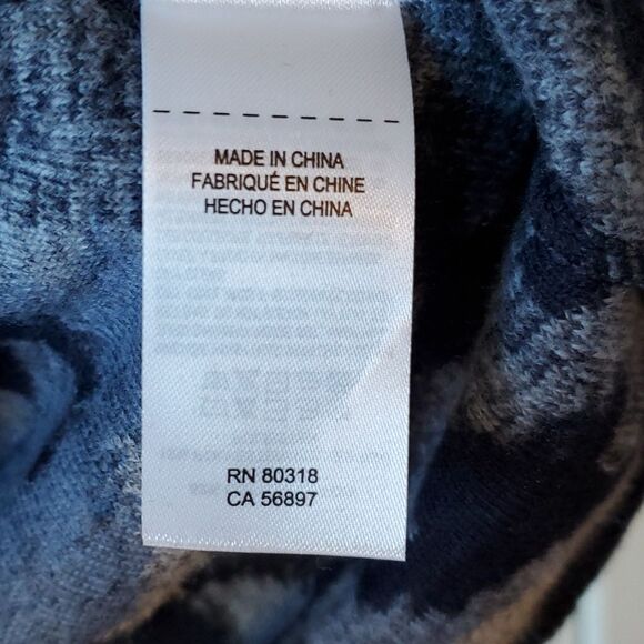 NWT LUCKY BRAND KNIT CARDIGAN BLUE WATERFALL FRONT SIZE MEDIUM BOJO BOHEMIAN - Picture 6 of 9